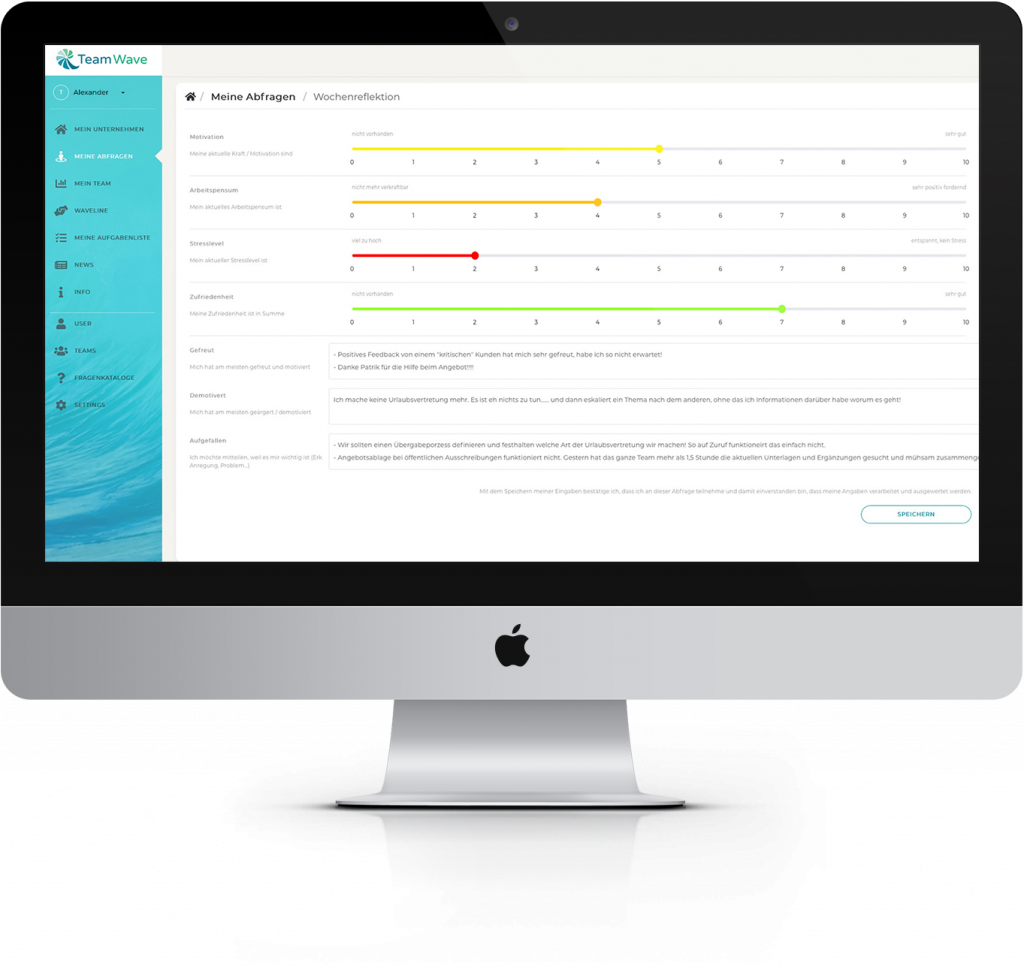 TeamWave – Webbasierte Social Teaming & Feedback Lösung, Produkt