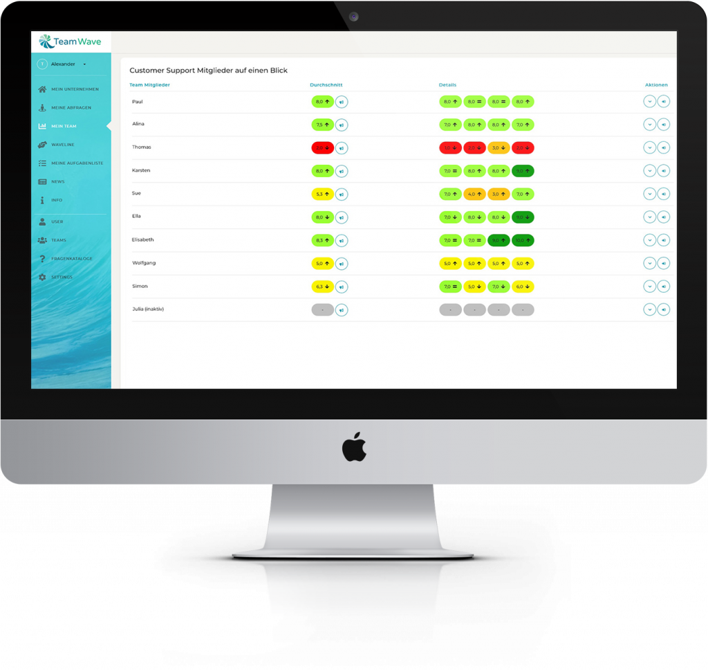TeamWave – Webbasierte Social Teaming & Feedback Lösung, Produkt