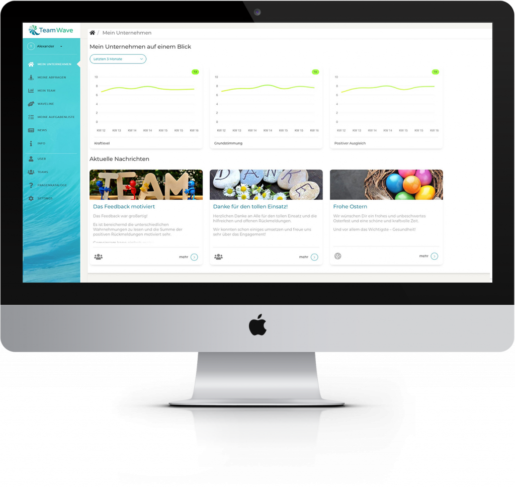 TeamWave – Webbasierte Social Teaming & Feedback Lösung, Produkt